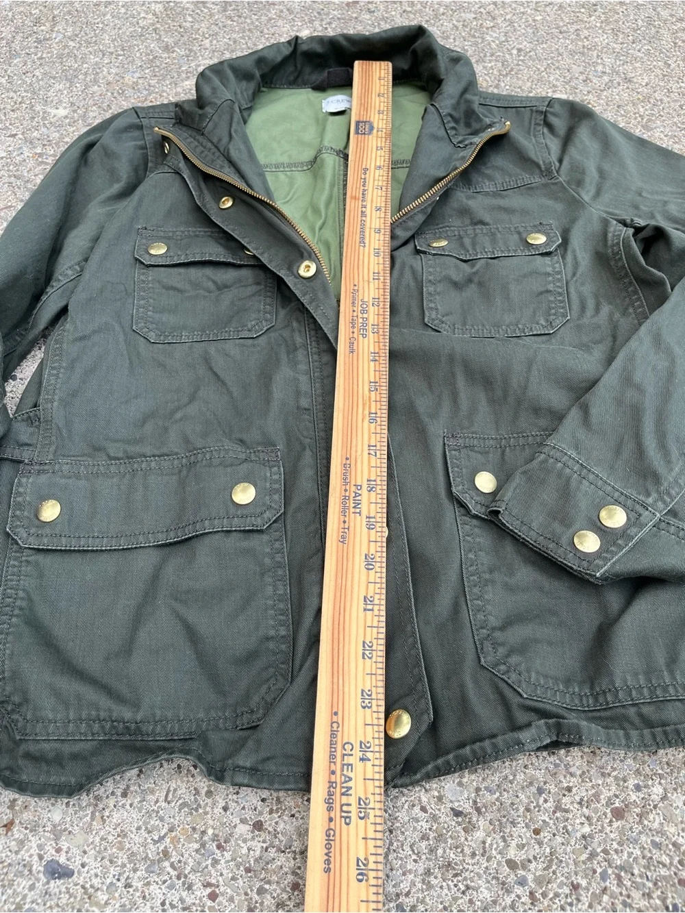 J. Crew Olive Green Utility Field Jacket Size Medium